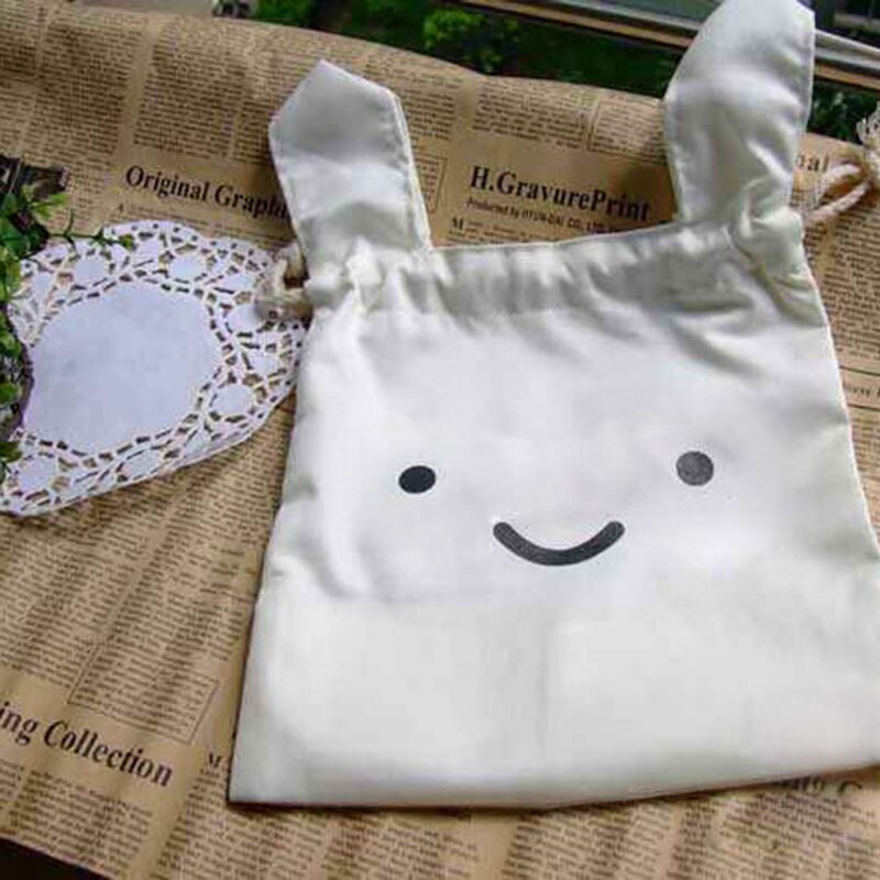 Cute Cartoon Face Drawstring Bags