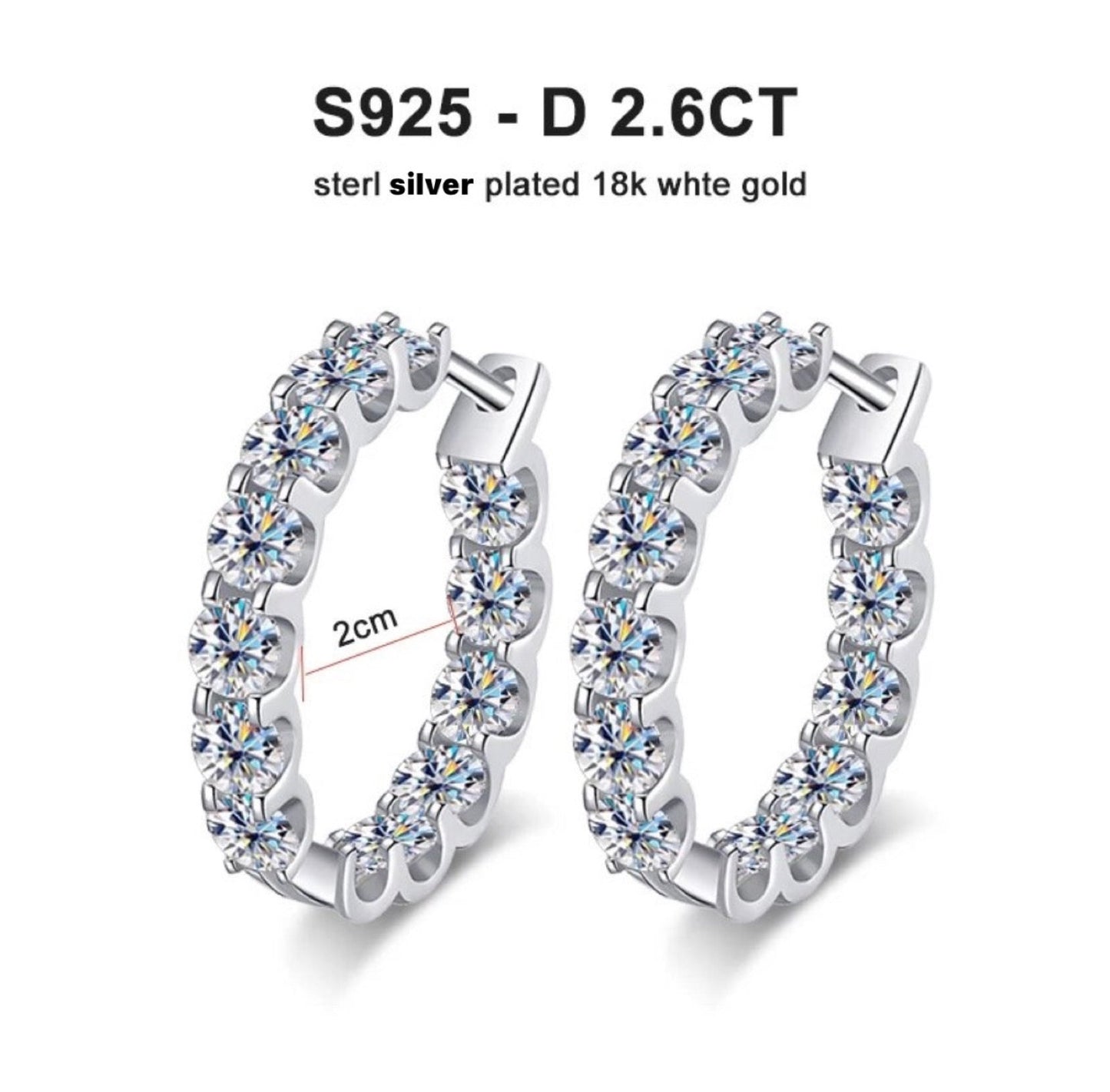 Radiant Spark Moissanite Earrings - Timeless Elegance in 925 Sterling Silver and Gold Plating