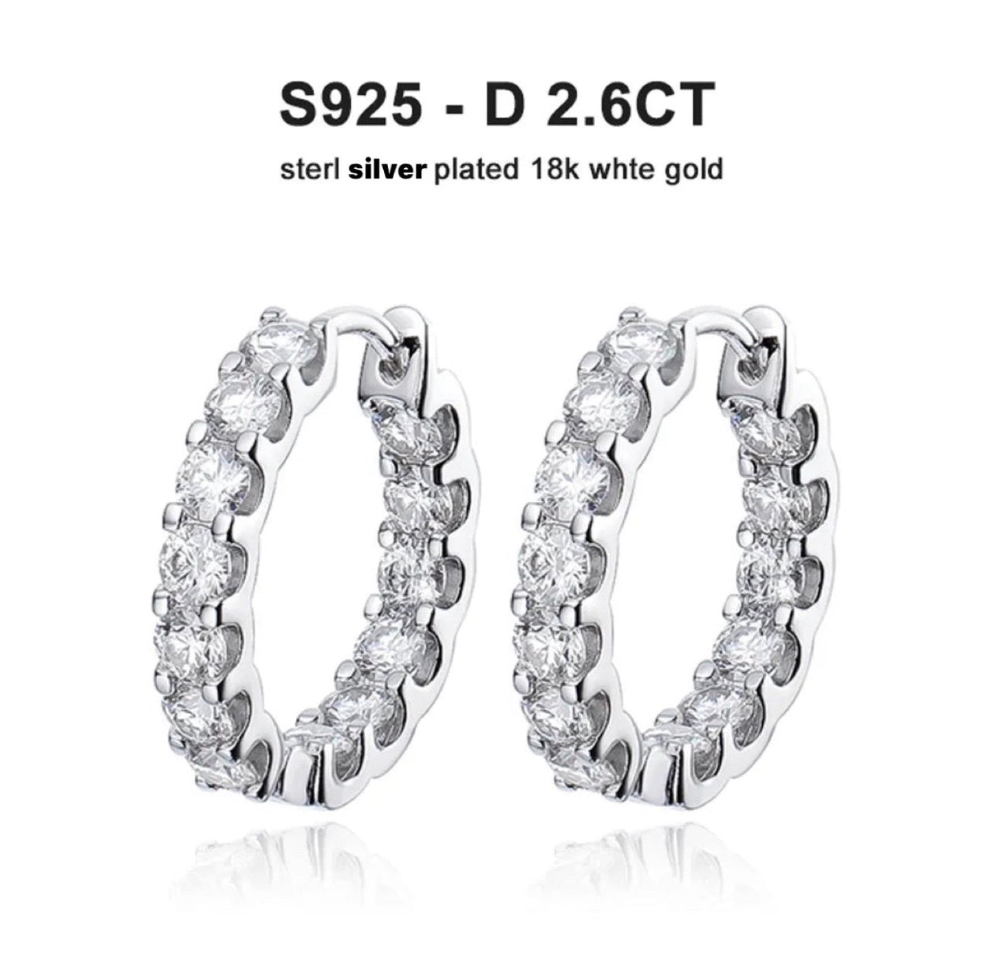 Radiant Spark Moissanite Earrings - Timeless Elegance in 925 Sterling Silver and Gold Plating